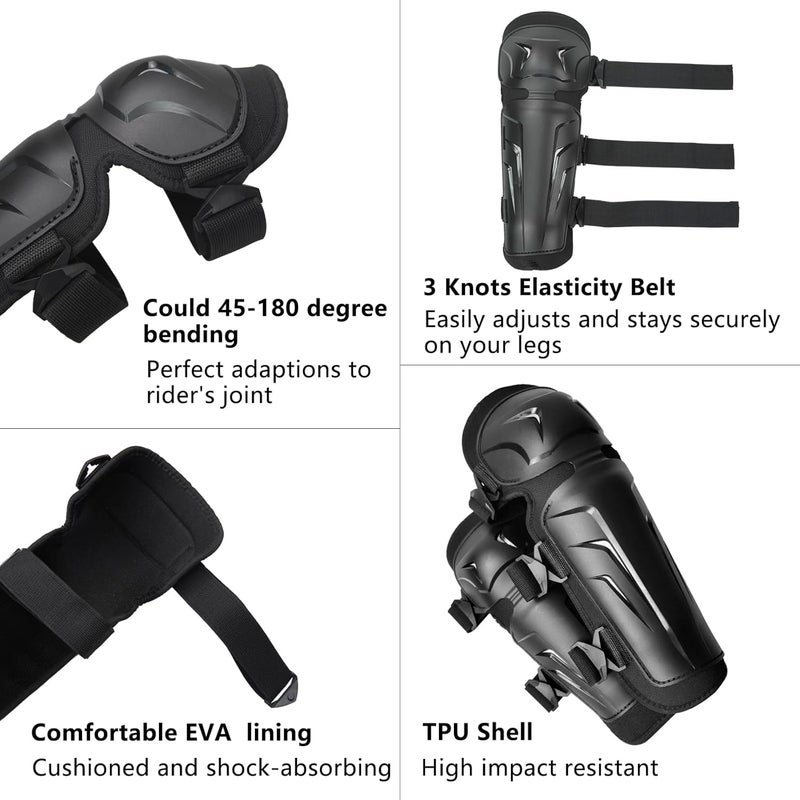 AIDY-PRO Motocross Knee Pads Motorcycle Elbow Pads, Adjustable Motorcycle Elbow Guards Leg Armor Protection, Crashproof Motocross Knee and Shin Guards for Men Dirt Bike Racing Protective Gear - Image 3